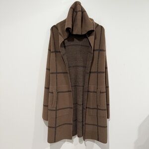 CARVE DESIGNS Durango Plush Cardigan Dark Brown Birdseye Pockets Size XS